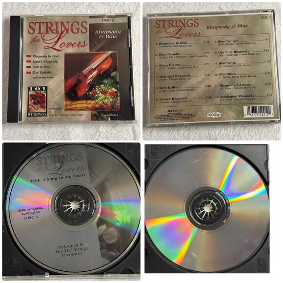 Strings for Lovers – 3 CD Set by The 101 Strings Orchestra (1996 Madacy, Canada) - Picture 4 of 9